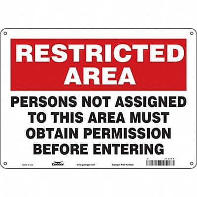 Safety Sign 10 in x 14 in Aluminum