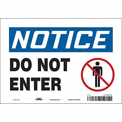 Safety Sign 7 inx10 in Vinyl