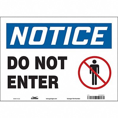 Safety Sign 10 inx14 in Vinyl