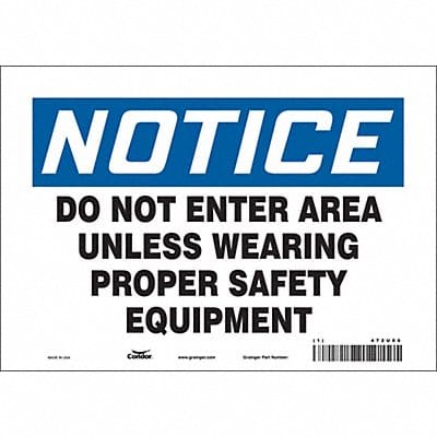Safety Sign 7 in x 10 in Vinyl