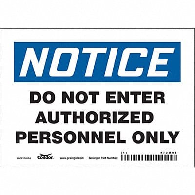Safety Sign 5 inx7 in Vinyl