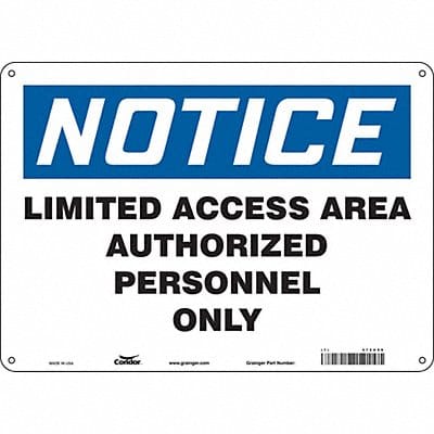 Safety Sign 10 in x 14 in Polyethylene