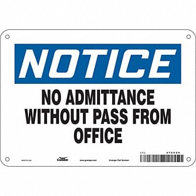 Safety Sign 7 in x 10 in Polyethylene