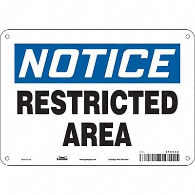 Safety Sign 7 in x 10 in Polyethylene