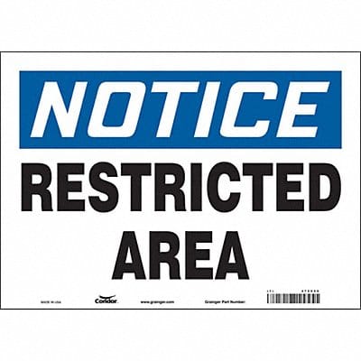 Safety Sign 10 inx14 in Vinyl