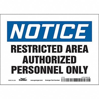 Safety Sign 5 inx7 in Vinyl
