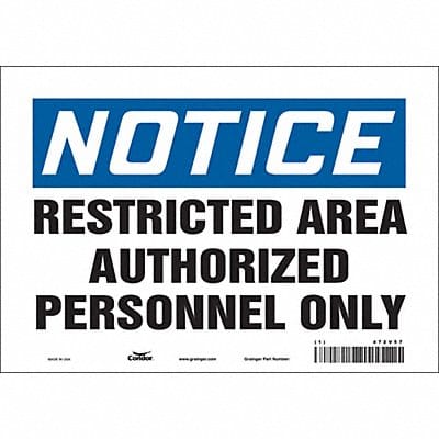 Safety Sign 7 inx10 in Vinyl