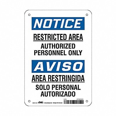 Safety Sign 10 inx7 in Polyethylene