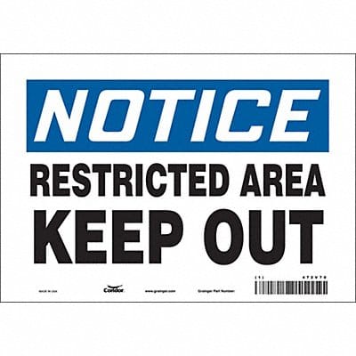 Safety Sign 7 in x 10 in Vinyl