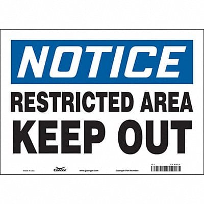 Safety Sign 10 in x 14 in Vinyl
