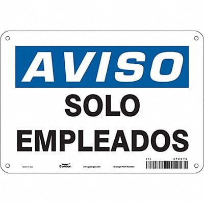 Safety Sign 7 in x 10 in Polyethylene