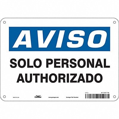 Safety Sign 7 in x 10 in Aluminum