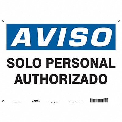 Safety Sign 10 in x 14 in Vinyl