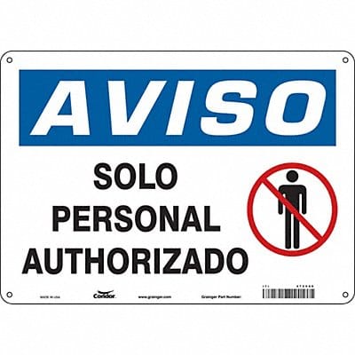 Safety Sign 10 in x 14 in Aluminum