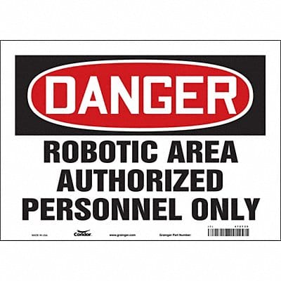Safety Sign 10 inx14 in Vinyl