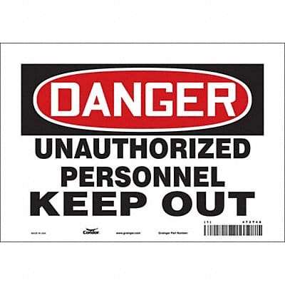 Safety Sign 7 in x 10 in Vinyl