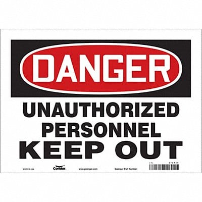 Safety Sign 10 in x 14 in Vinyl