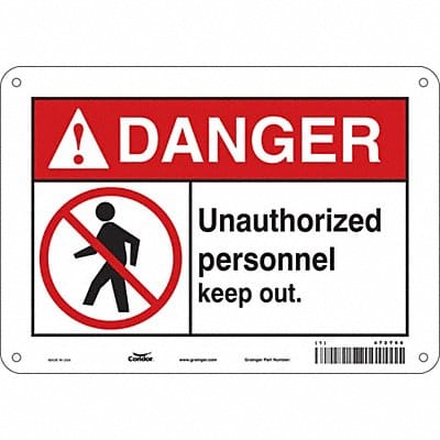 Safety Sign 7 in x 10 in Polyethylene