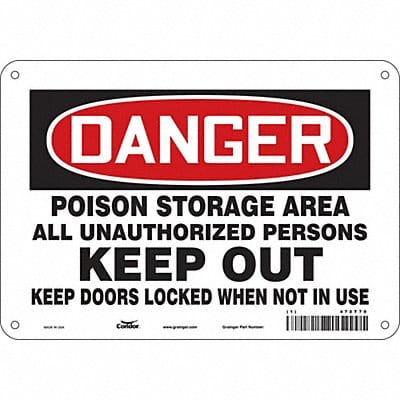 Safety Sign 7 in x 10 in Aluminum
