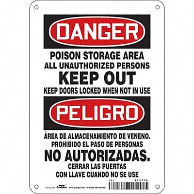 Safety Sign 10 in x 7 in Aluminum
