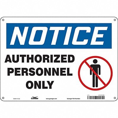 Safety Sign 10 inx14 in Aluminum