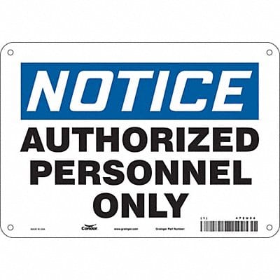 Safety Sign 7 inx10 in Polyethylene