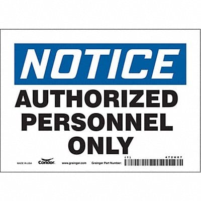 Safety Sign 5 inx7 in Vinyl