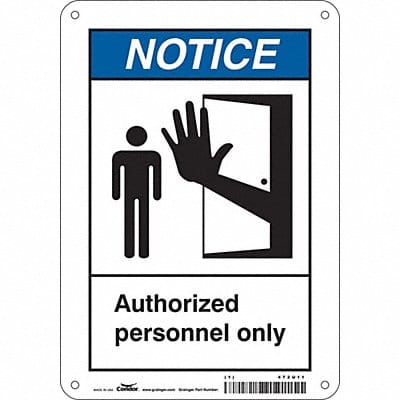 Safety Sign 10 inx7 in Aluminum