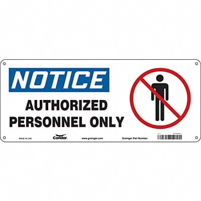 Safety Sign 7 in x 17 in Polyethylene