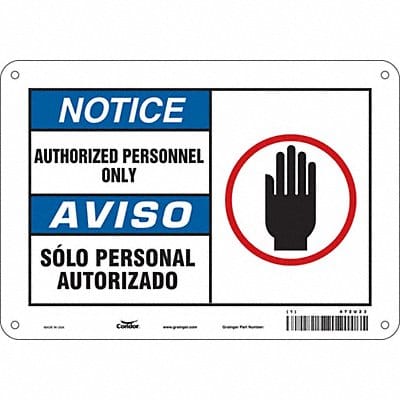 Safety Sign 7 in x 10 in Aluminum Safety Sign 7 in x 10 in Aluminum