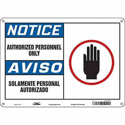Safety Sign 10 inx14 in Polyethylene