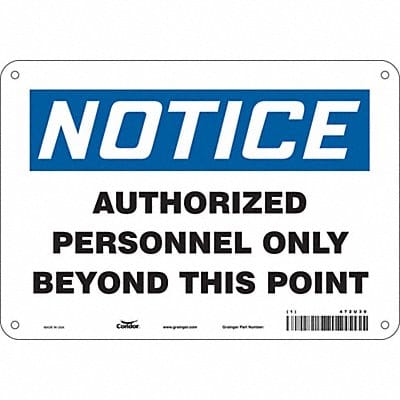 Safety Sign 7 in x 10 in Aluminum