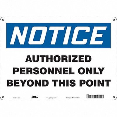 Safety Sign 10 inx14 in Polyethylene