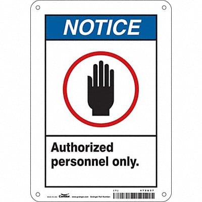 Safety Sign 10 in x 7 in Aluminum