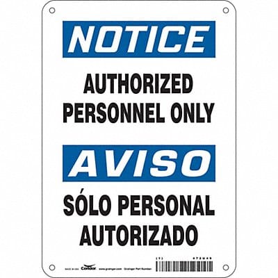 Safety Sign 10 inx7 in Polyethylene