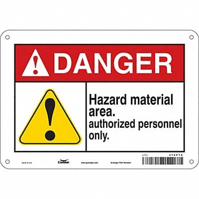 Safety Sign 7 in x 10 in Aluminum
