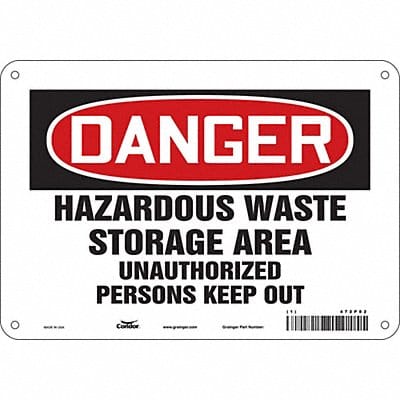 Safety Sign 7 in x 10 in Aluminum