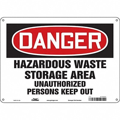 Safety Sign 10 inx14 in Aluminum