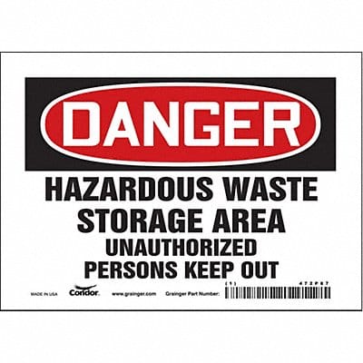 Safety Sign 5 inx7 in Vinyl