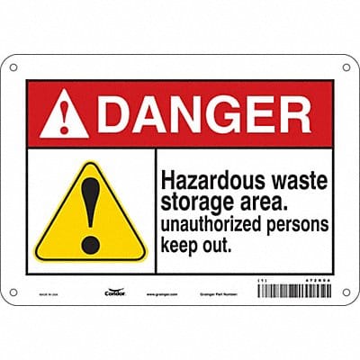 Safety Sign 7 inx10 in Polyethylene