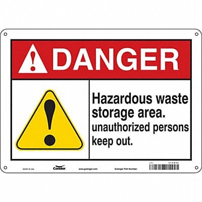 Safety Sign 10 inx14 in Polyethylene