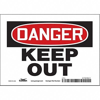 Safety Sign 5 inx7 in Vinyl