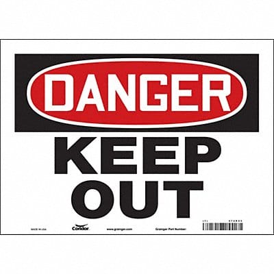 Safety Sign 10 in x 14 in Vinyl