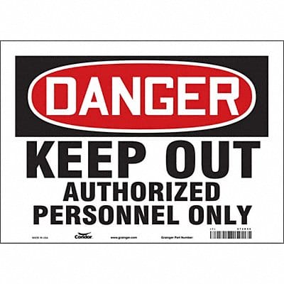 Safety Sign 10 inx14 in Vinyl