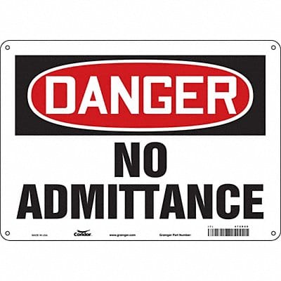 Safety Sign 10 in x 14 in Aluminum