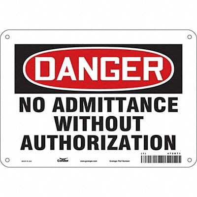 Safety Sign 7 in x 10 in Aluminum