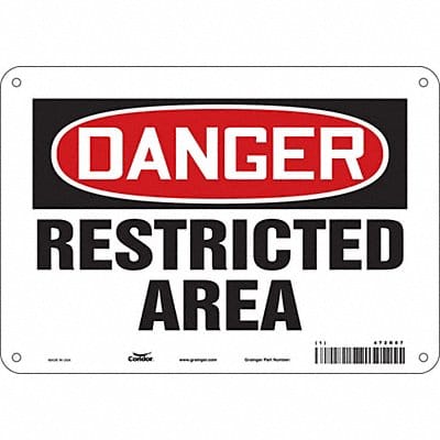 Safety Sign 7 in x 10 in Polyethylene