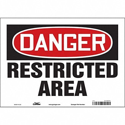 Safety Sign 10 in x 14 in Vinyl