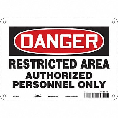 Safety Sign 7 inx10 in Polyethylene