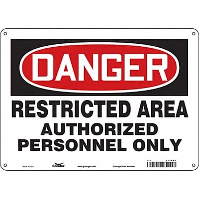 Safety Sign 10 inx14 in Polyethylene